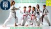 A collection of young Taekwondo students at Tamworth Martial Arts looking showing some moves. 